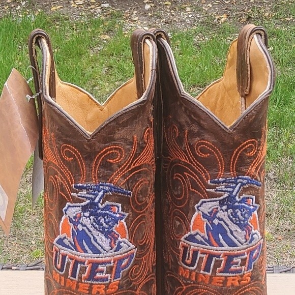 GameDay UTEP Leather Cowboy Boots Size 8.5